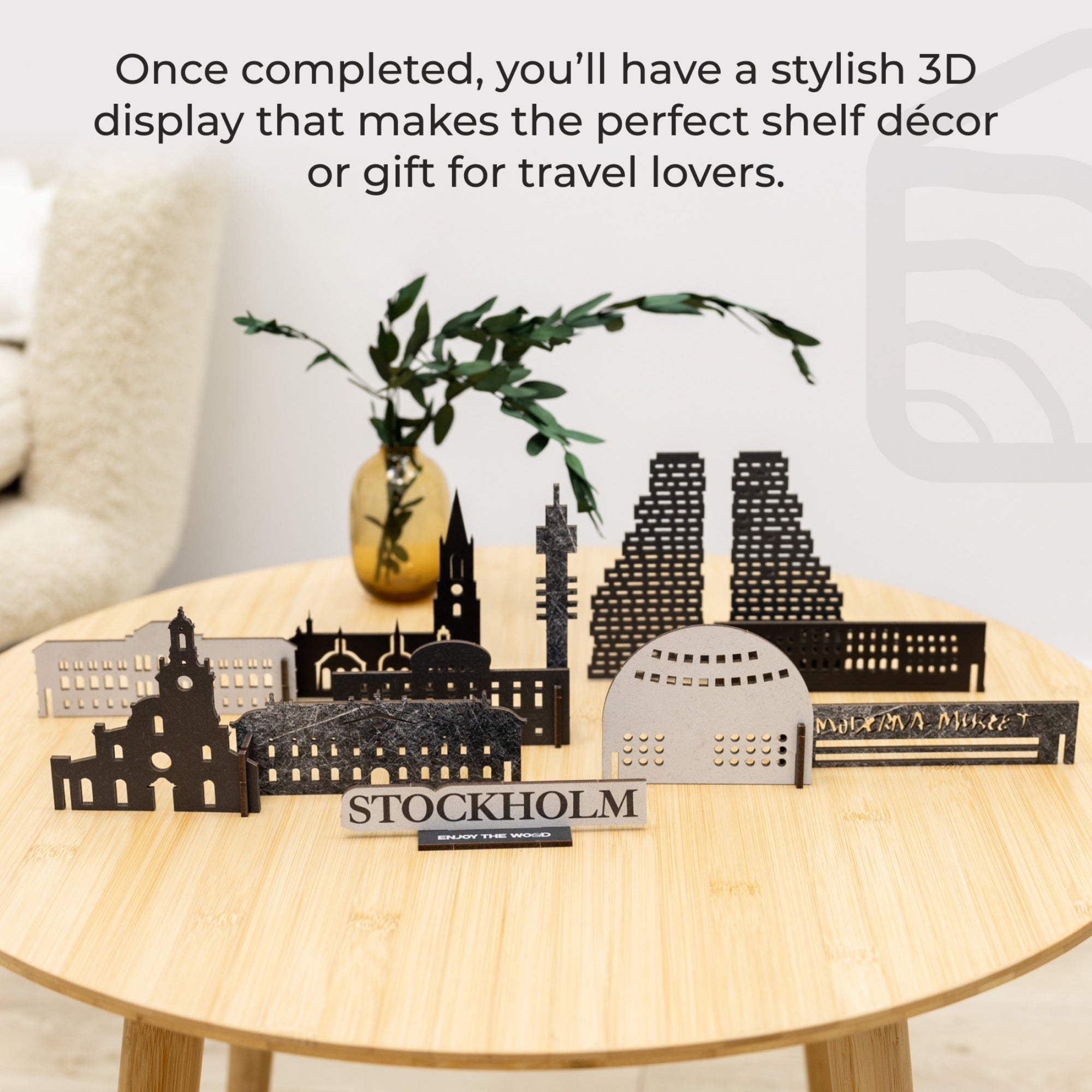 Wooden Travel Decor Memory City – Stockholm