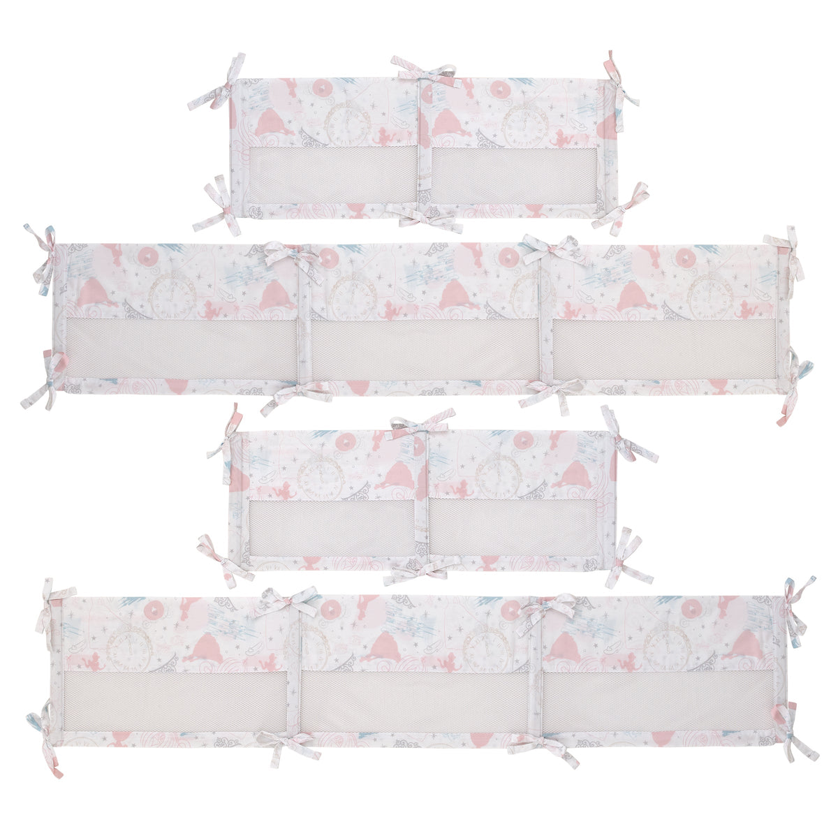 Disney Princess Enchanting Dreams White and Pink Cinderella Crib Liner