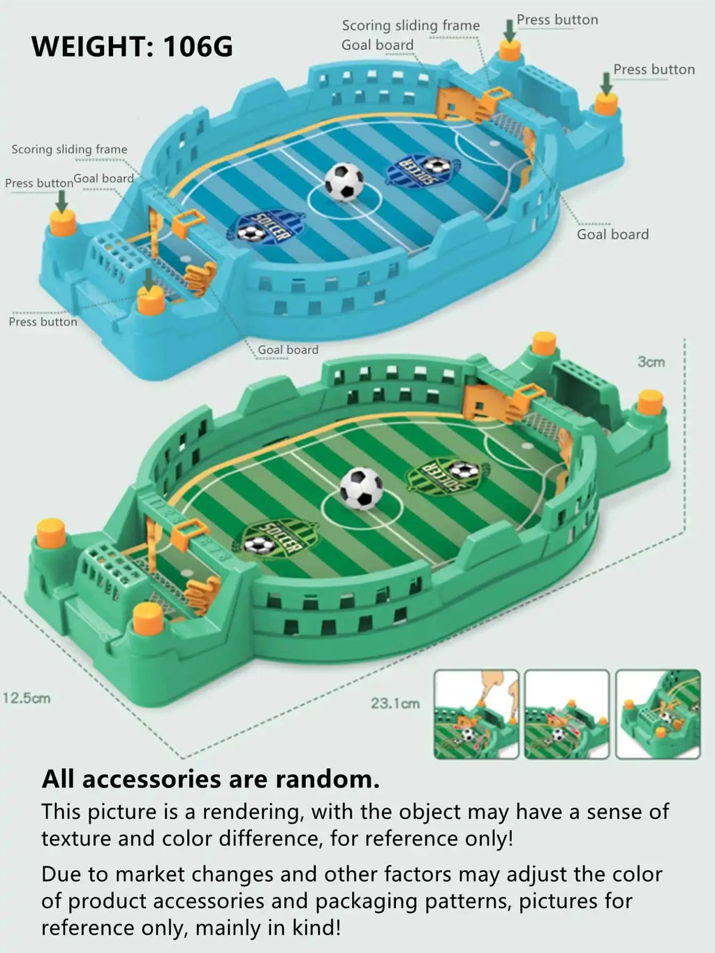 Mini Tabletop Football Game | Interactive Desktop Soccer Toy