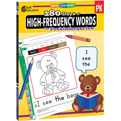 180 Days(tm) High-Frequency Words for Prekindergarten: Practice, Assess, Diagnose - Paperback