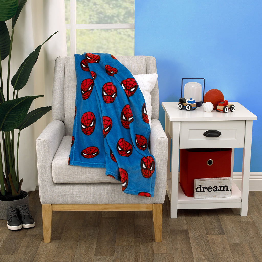 Spider-Man Royal Blue and Red Super Soft Baby Blanket