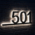Backlit LED House Numbers with Underline – Modern Illuminated Address Numbers