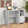 Modern Computer Desk with Cabinet-White