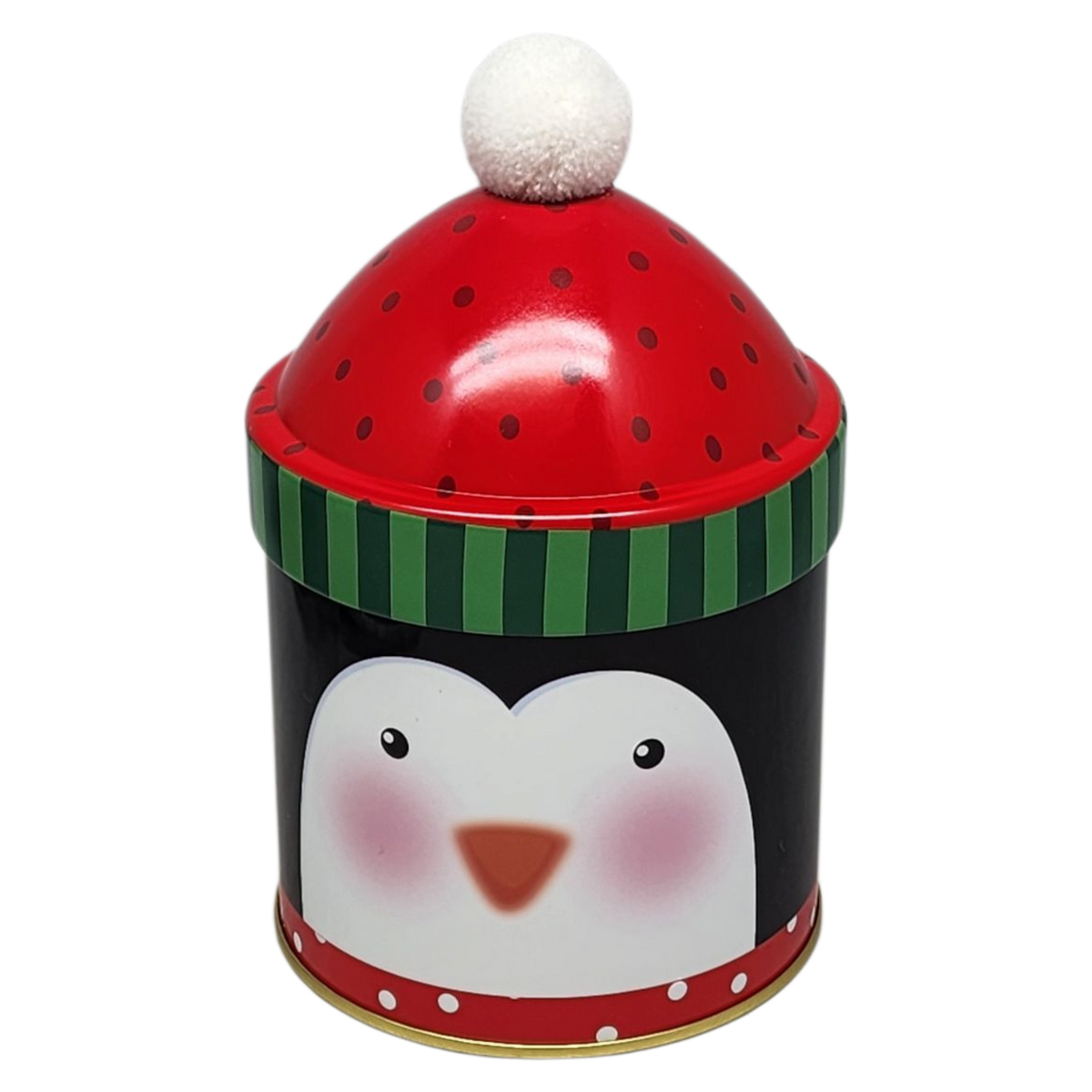Gift Tin with Pom Pom Hat - Penguin