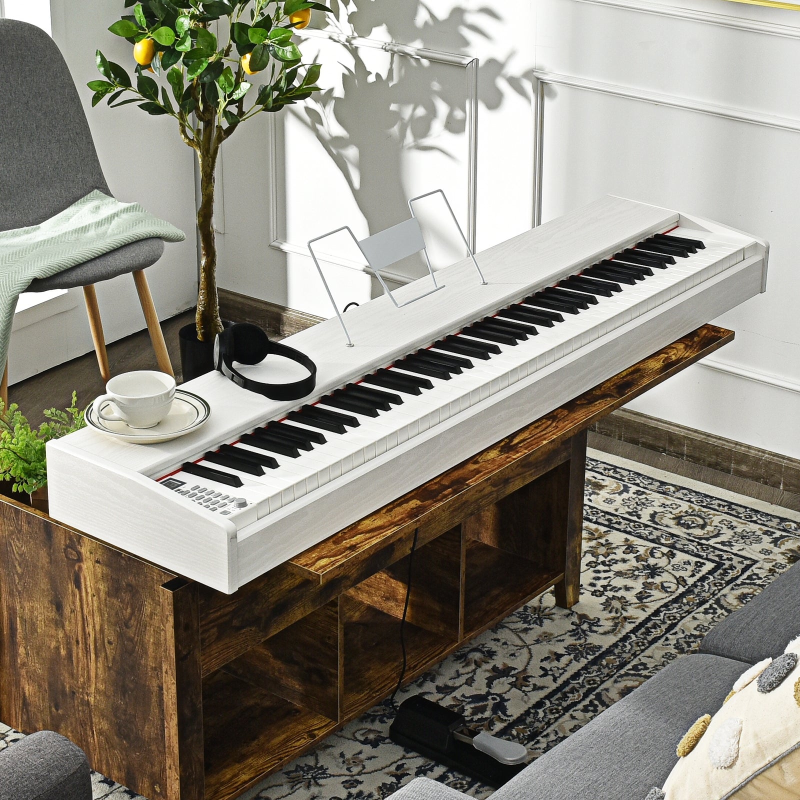 88-Key Full Size Digital Piano Weighted Keyboard with Sustain Pedal
