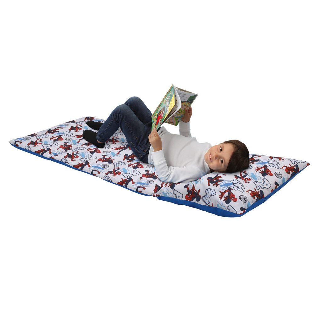 Marvel Spider-Man to the Rescue Red, White, and Blue Deluxe Easy Fold Toddler Nap Mat