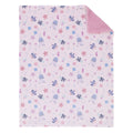 NoJo Mermaid Lagoon Pink and Blue Seashells, Jellyfish, Coral, and Seahorses Super Soft Sherpa Baby Blanket