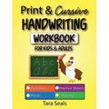 Print & Cursive Handwriting Workbook for Kids & Adults - Paperback