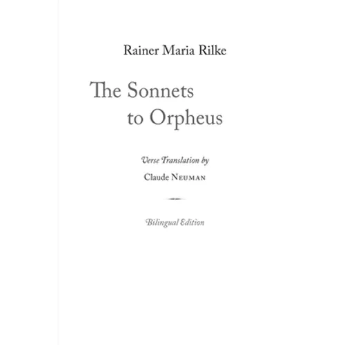 The Sonnets to Orpheus - Paperback