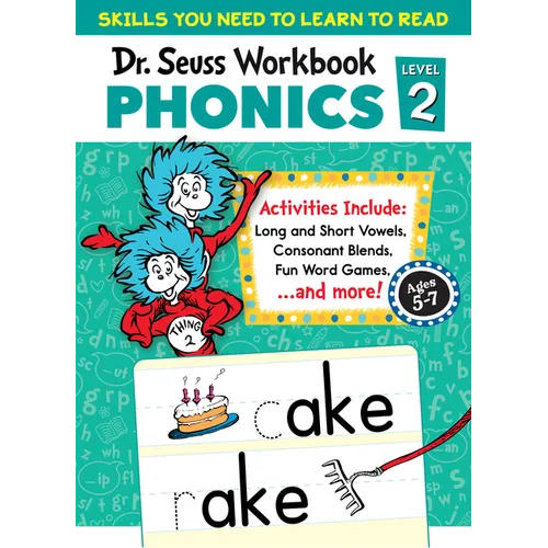 Dr. Seuss Phonics Level 2 Workbook: A Phonics Workbook to Help Kids Ages 5-7 Learn to Read (for Kindergarten and 1stgrade) - Paperback