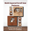 Multi-layered Scroll Saw Patterns: Templates for Scroll Saw Projects - Paperback