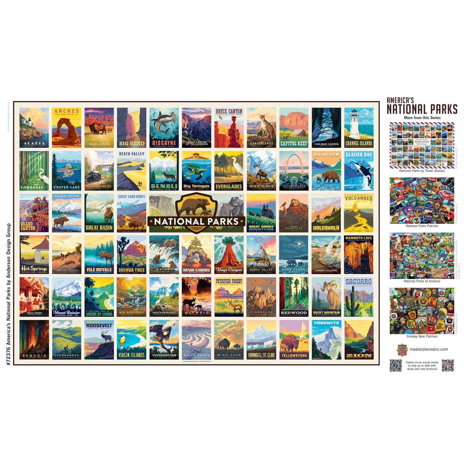 National Parks by Anderson Design Group 1000 Piece Puzzle by Masterpieces