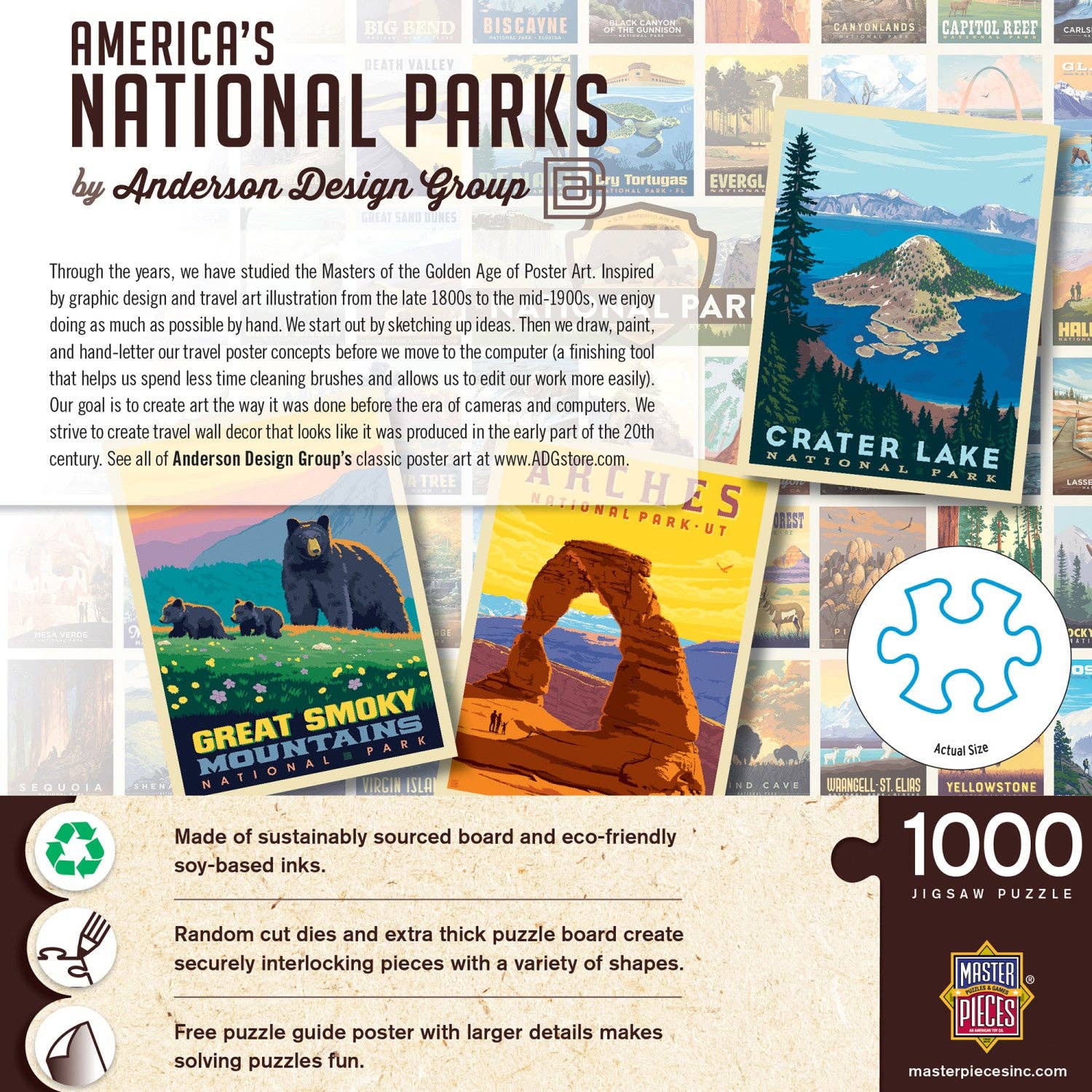 National Parks by Anderson Design Group 1000 Piece Puzzle by Masterpieces