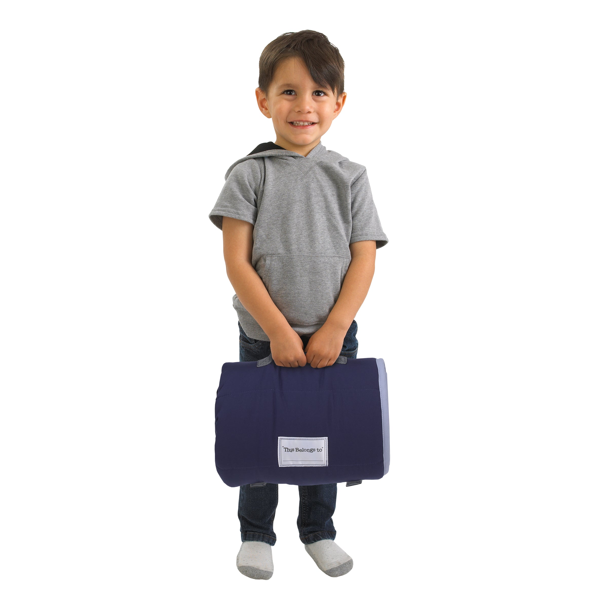 Sports Gray, Navy, Orange, and Brown Allstar Toddler Nap Mat