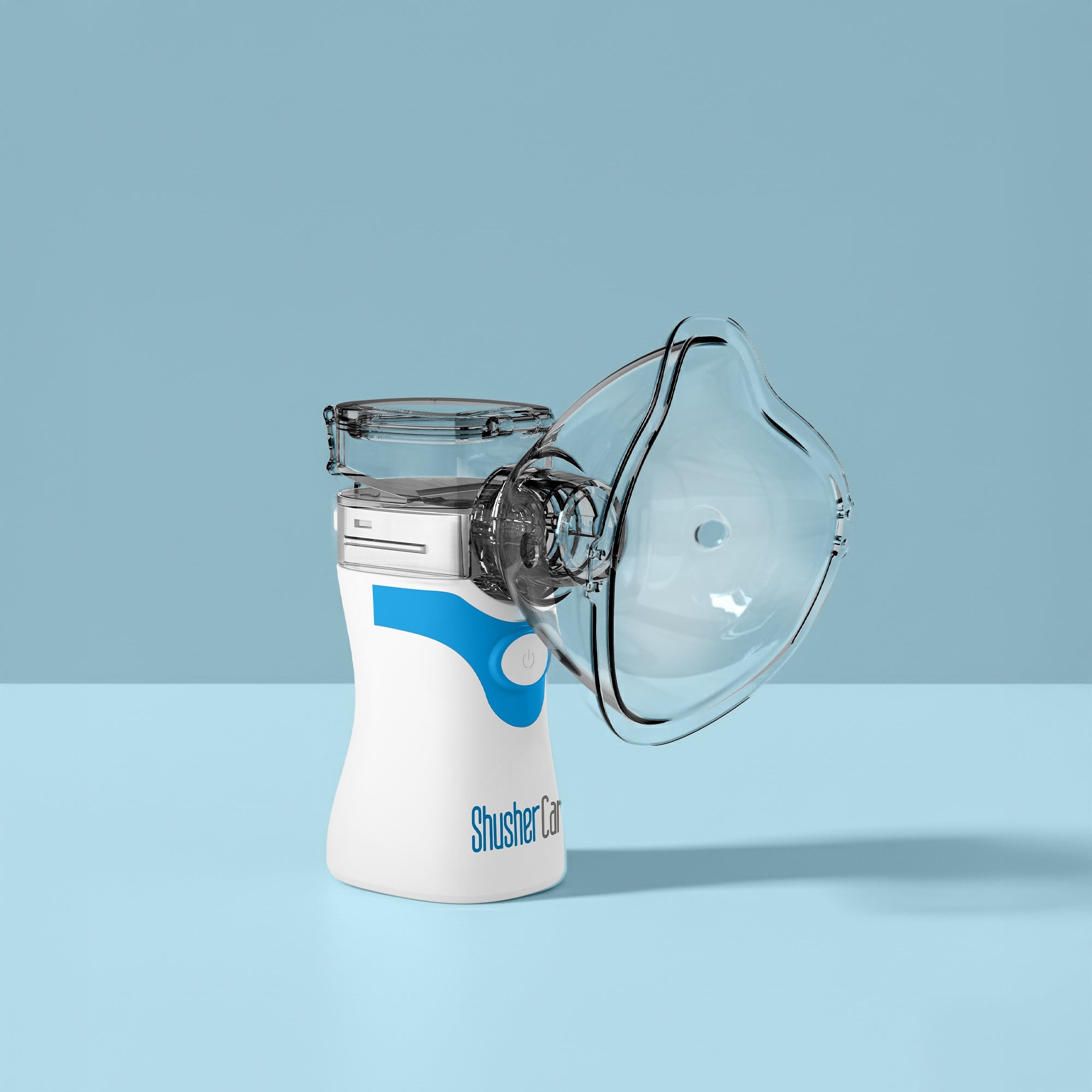 Shusher Care Portable Nebulizer – Whisper-Quiet Mesh Nebulizer for Adults & Kids, USB-C Rechargeable