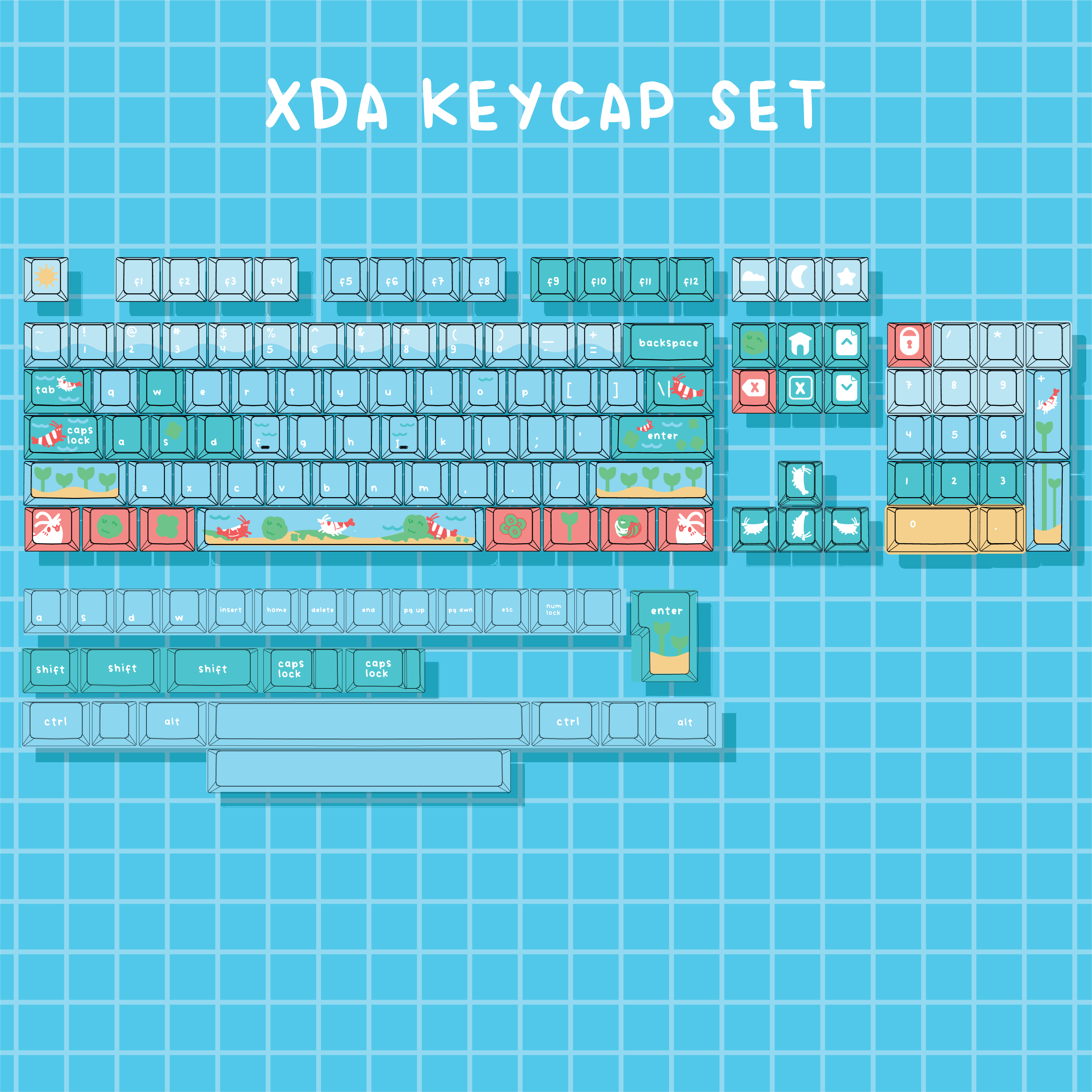Marimo Shrimp Keycaps