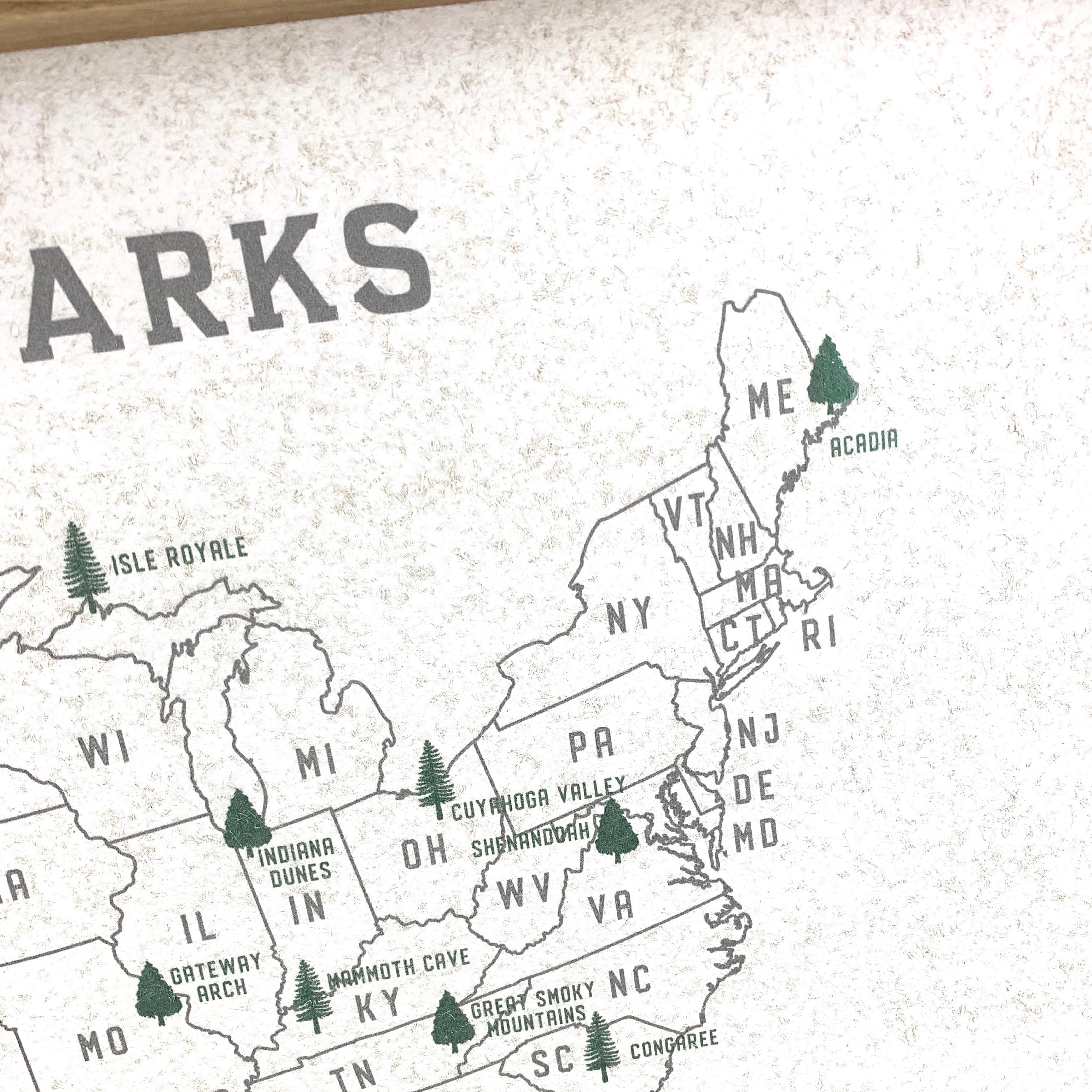 National Parks Pinboard