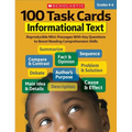 100 Task Cards: Informational Text: Reproducible Mini-Passages with Key Questions to Boost Reading Comprehension Skills - Paperback