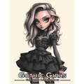 Gothic Girls: Grayscale Coloring Book for Adults - Paperback