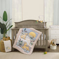 Lion King Leader of the Pack Grey, Sage, Ivory and Yellow 3 Piece Nursery Crib Bedding Set - Comforter, Fitted Crib Sheet, and Crib Skirt