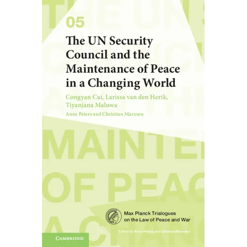 The UN Security Council and the Maintenance of Peace in a Changing World - Paperback