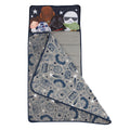 Star Wars Welcome to the Galaxy Navy and Gray Princess Leia, R2-D2, Chewbacca, Yoda, and Darth Vader Toddler Nap Mat