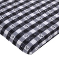 Mickey Mouse - Black, White and Gray Plaid Nursery Fitted Mini Crib Sheet
