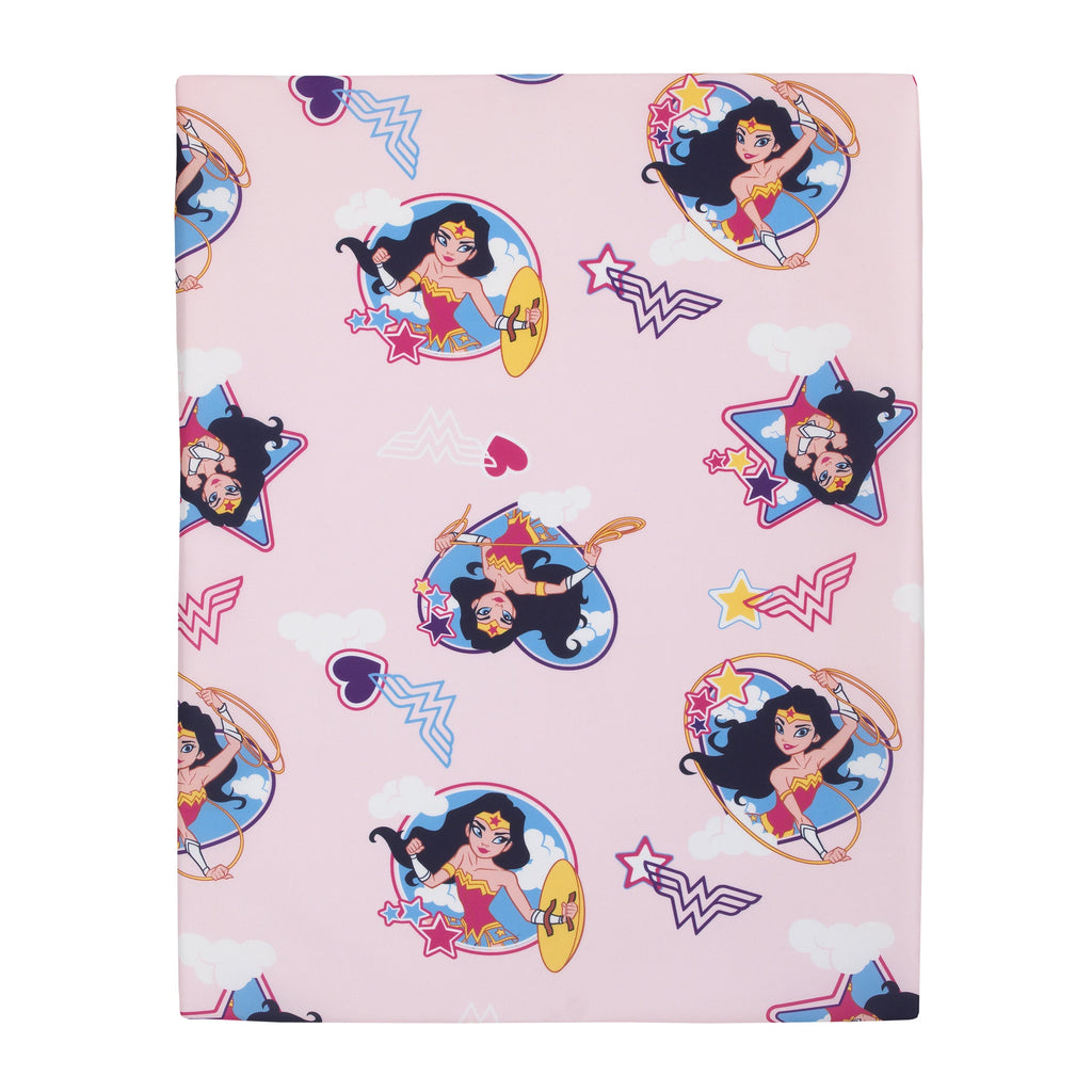 Wonder Woman Pink and White Preschool Nap Pad Sheet