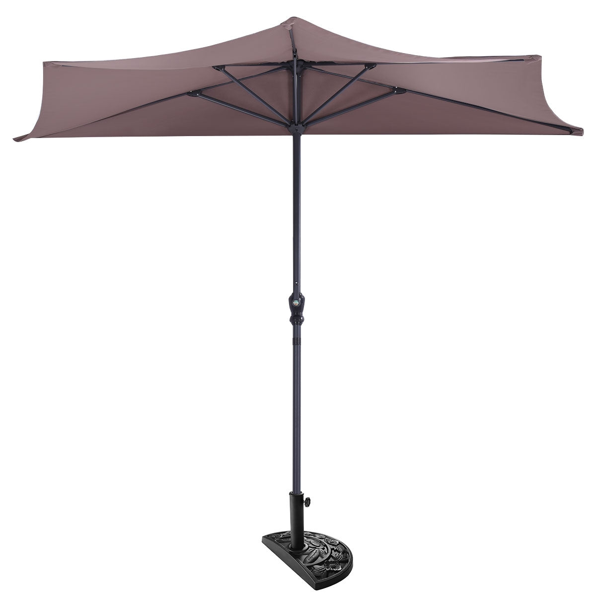 9Ft Patio Bistro Half Round Umbrella