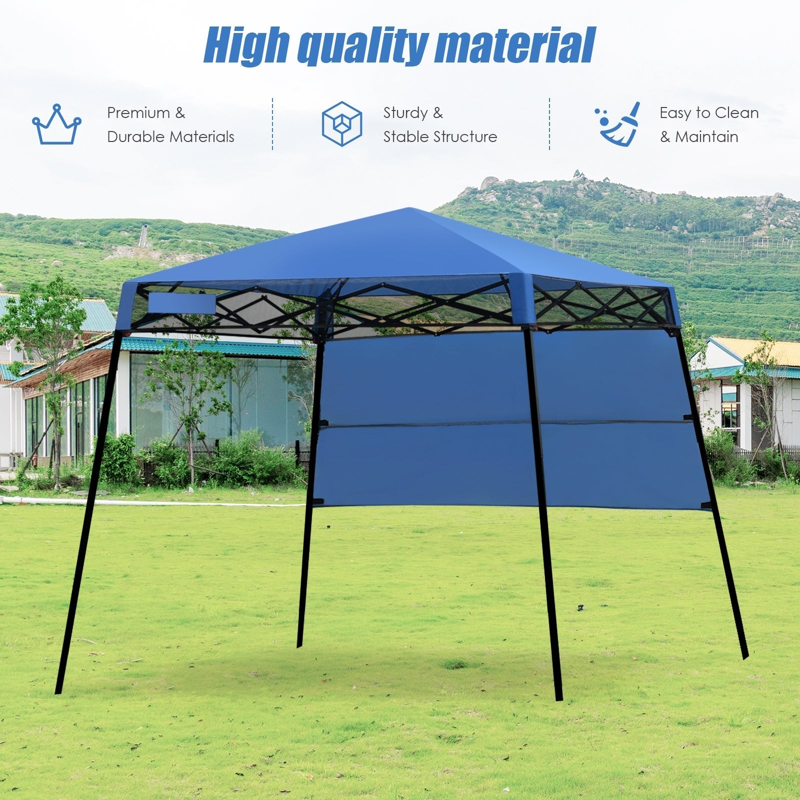 7 x 7 Feet Sland Adjustable Portable Canopy Tent with Backpack