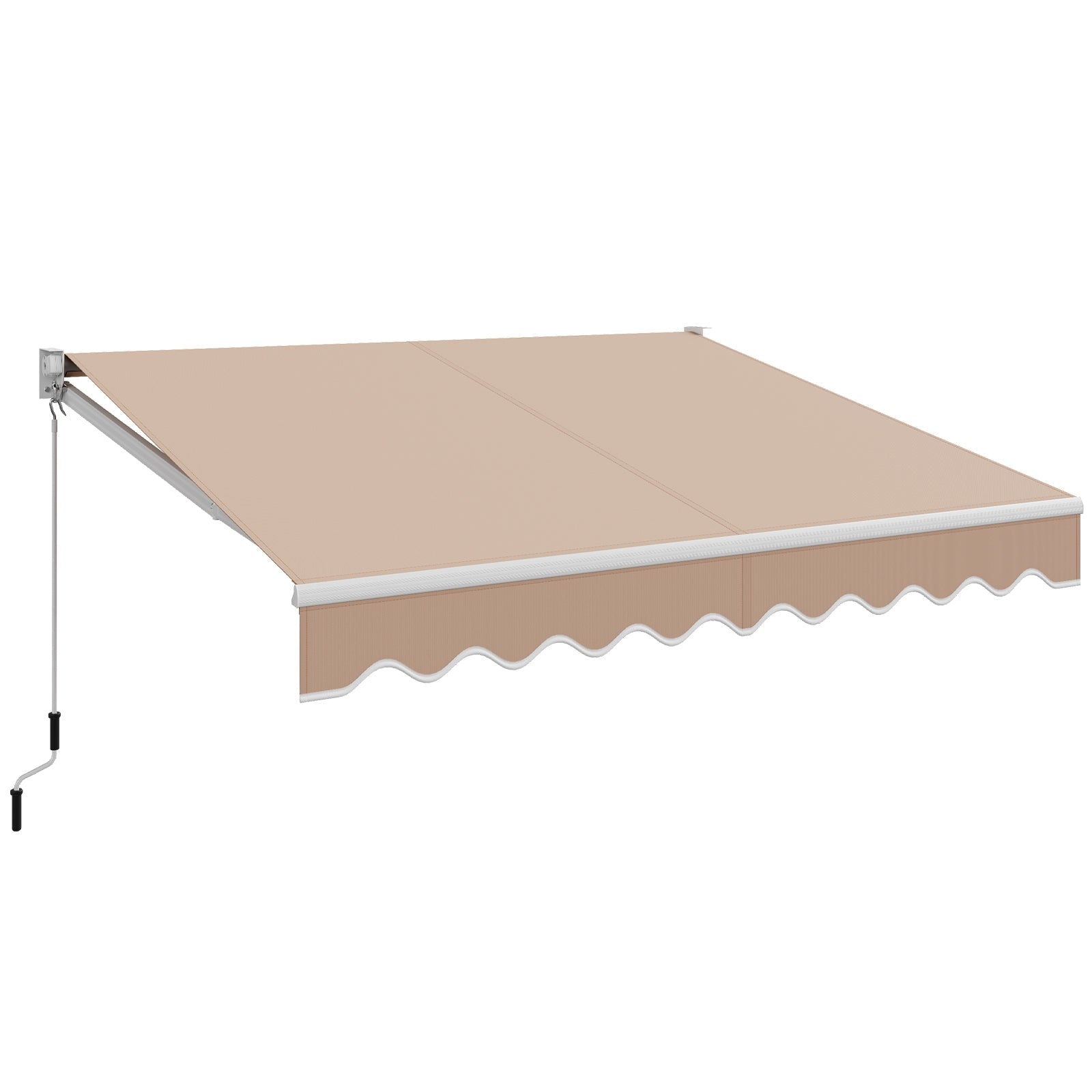 8 x 6.6 Feet Patio Retractable Awning with Manual Crank Handle