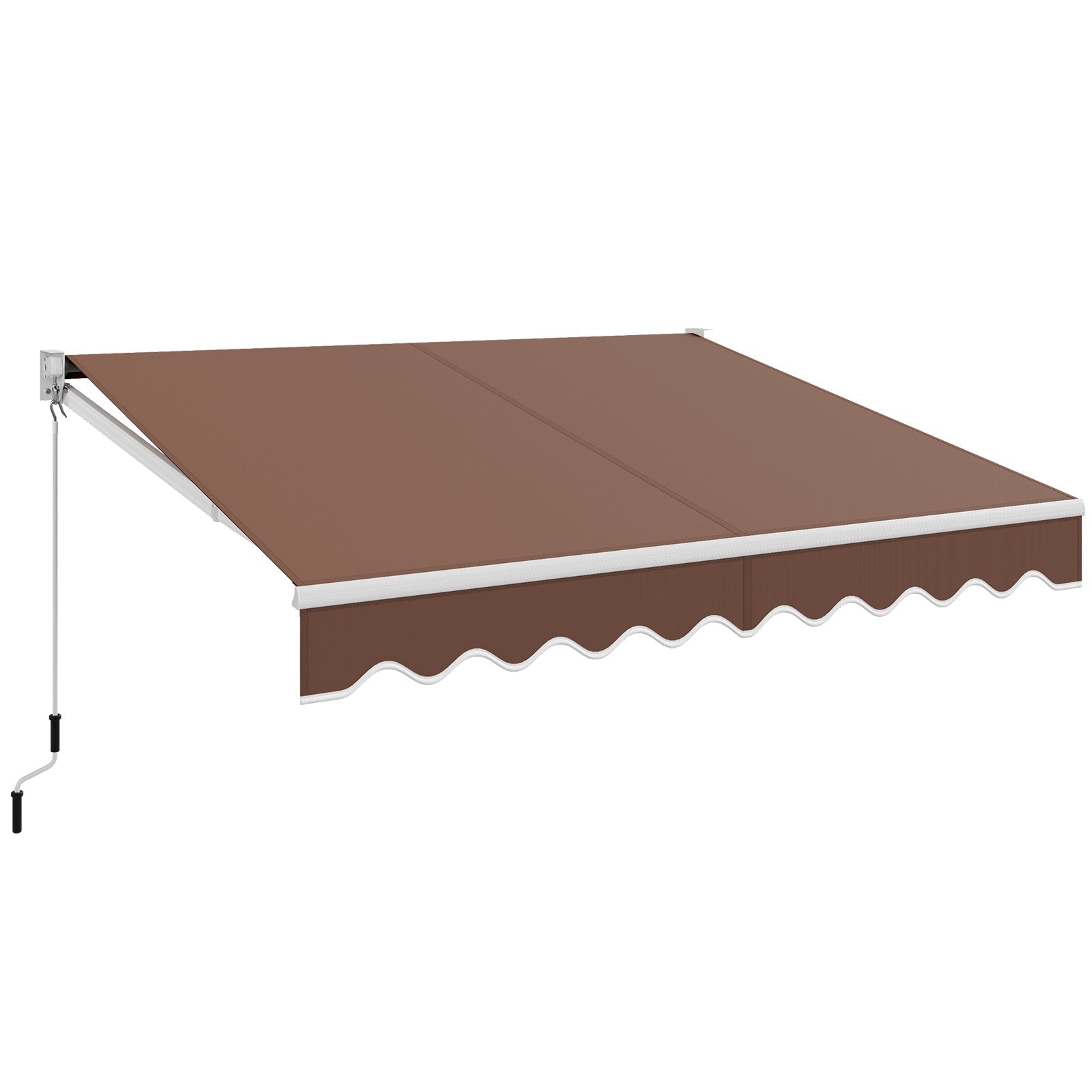 8 x 6.6 Feet Patio Retractable Awning with Manual Crank Handle