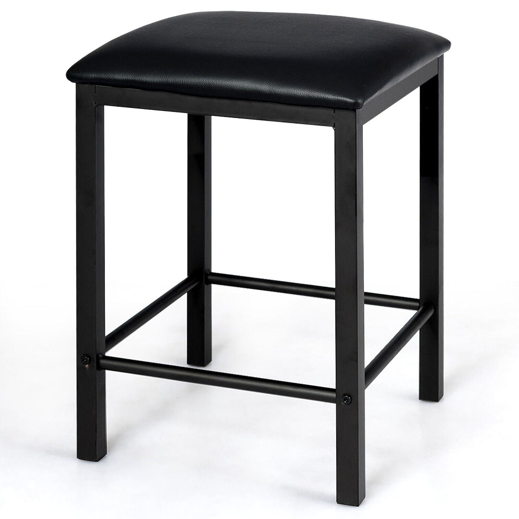 3 Piece Counter Height Dining Set Faux Marble Table