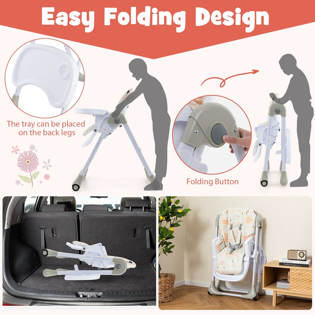 3-In-1 Convertible Baby High Chair