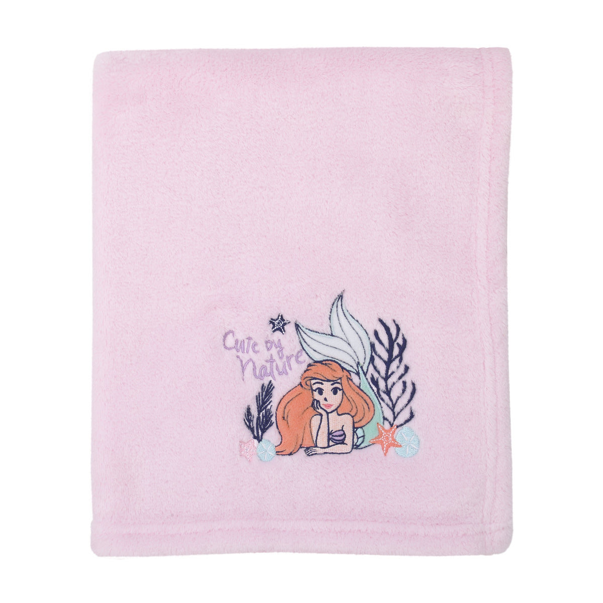 The Little Mermaid Pink Ariel Cute by Nature Super Soft Baby Blanket