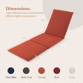Outdoor Chaise Lounge Cushion Patio Furniture Folding Pad with Fixing Straps