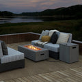 42 Inch 50 000 BTU Outdoor Rectangular Fire Table with Tank Holder