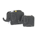 Little Love by NoJo Grey Felt Elephant Shaped Nursery Storage Caddys - 2 Pk