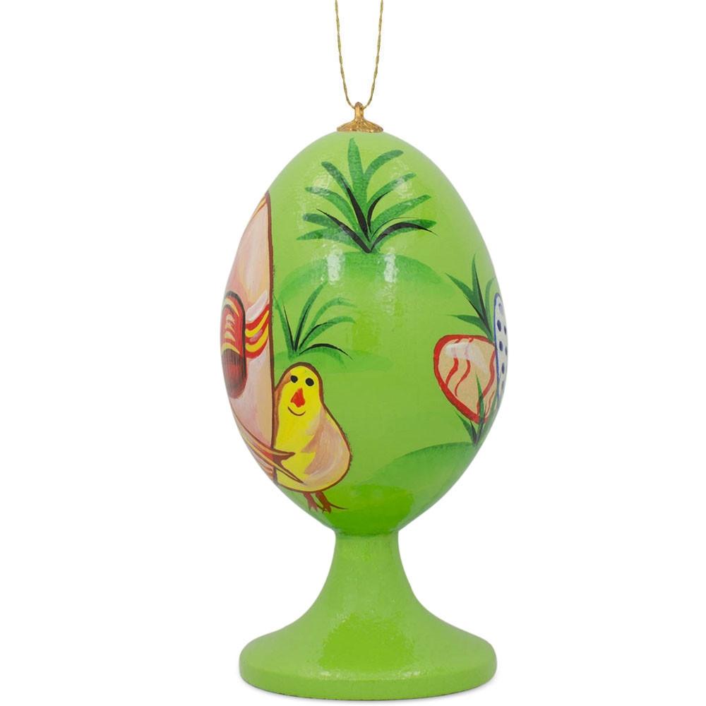 Chicks with Easter Egg Gift Wooden Christmas Ornament