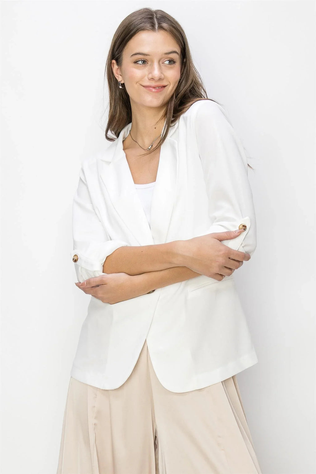 Levanza White Blazer