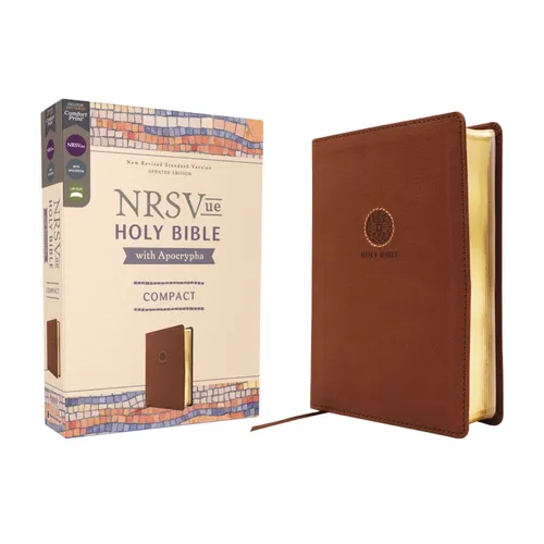 Nrsvue, Holy Bible with Apocrypha, Compact, Leathersoft, Brown, Comfort Print - Imitation Leather