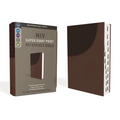 Niv, Super Giant Print Reference Bible (Font Size: 16.5-Point), Leathersoft, Brown, Red Letter, Thumb Indexed, Comfort Print - Imitation Leather
