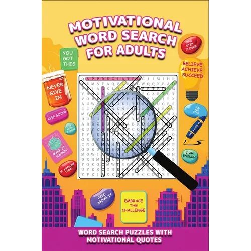 Motivational Word Search Puzzle Book With Quotes - Paperback