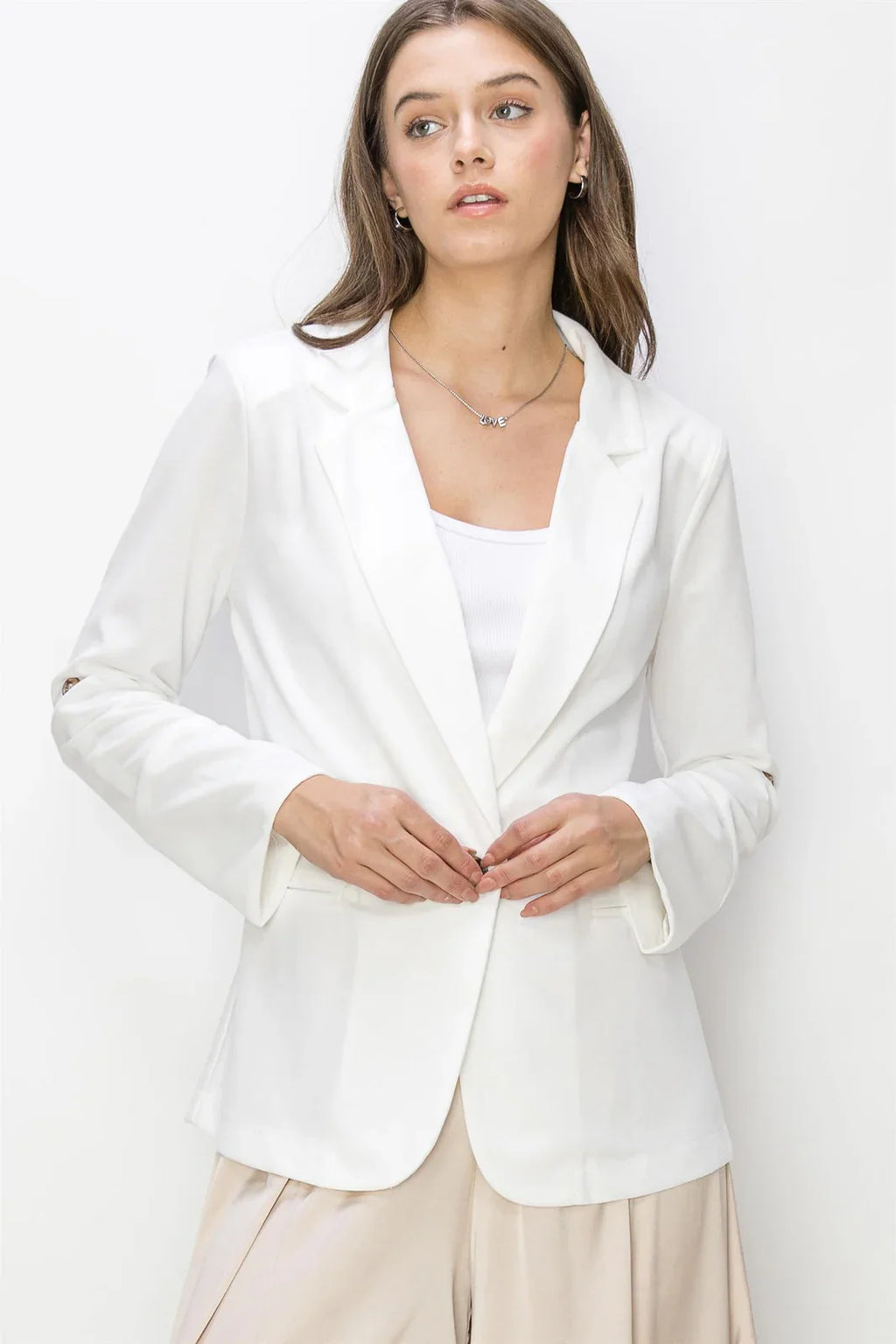 Levanza White Blazer