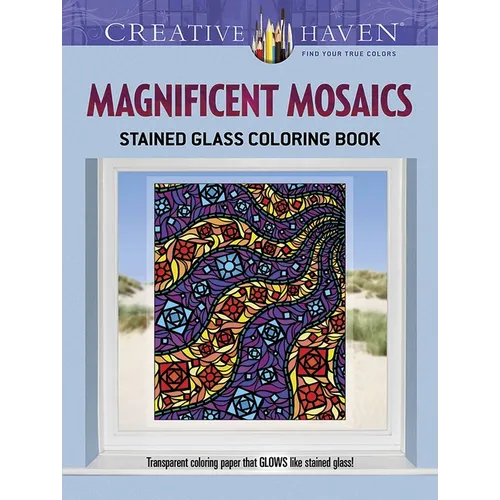 Creative Haven Magnificent Mosaics Stained Glass Coloring Book - Paperback