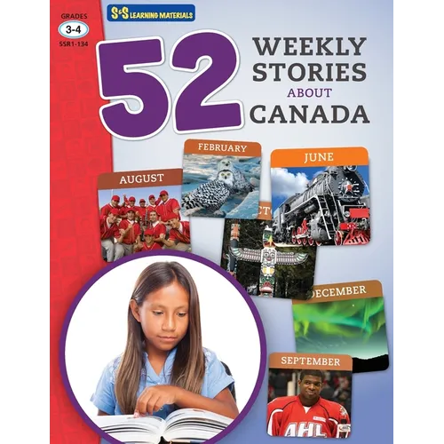 52 Weekly Nonfiction Stories About Canada Grades 3-4 - Paperback