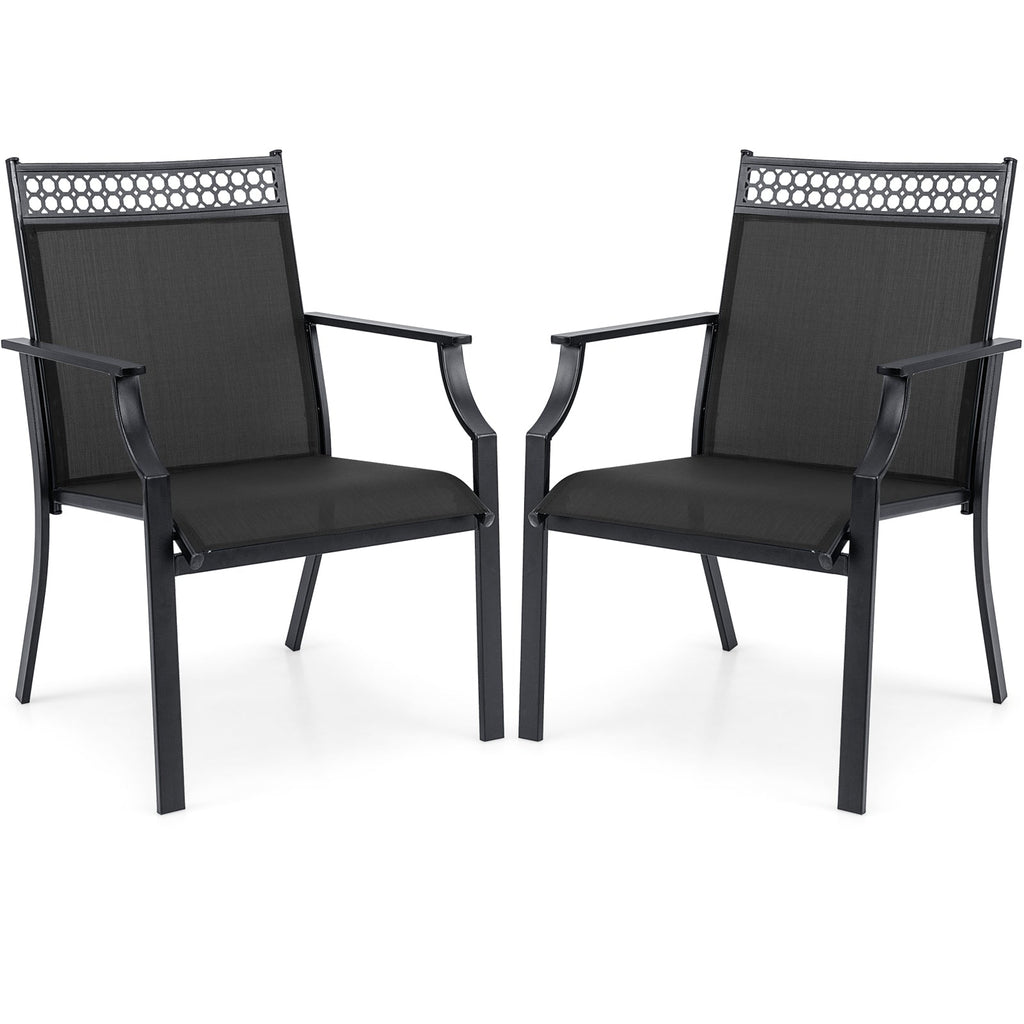 Patio Chairs Set of 2 with All Weather Breathable Fabric