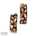 Rhinestone acrylic hoop earring