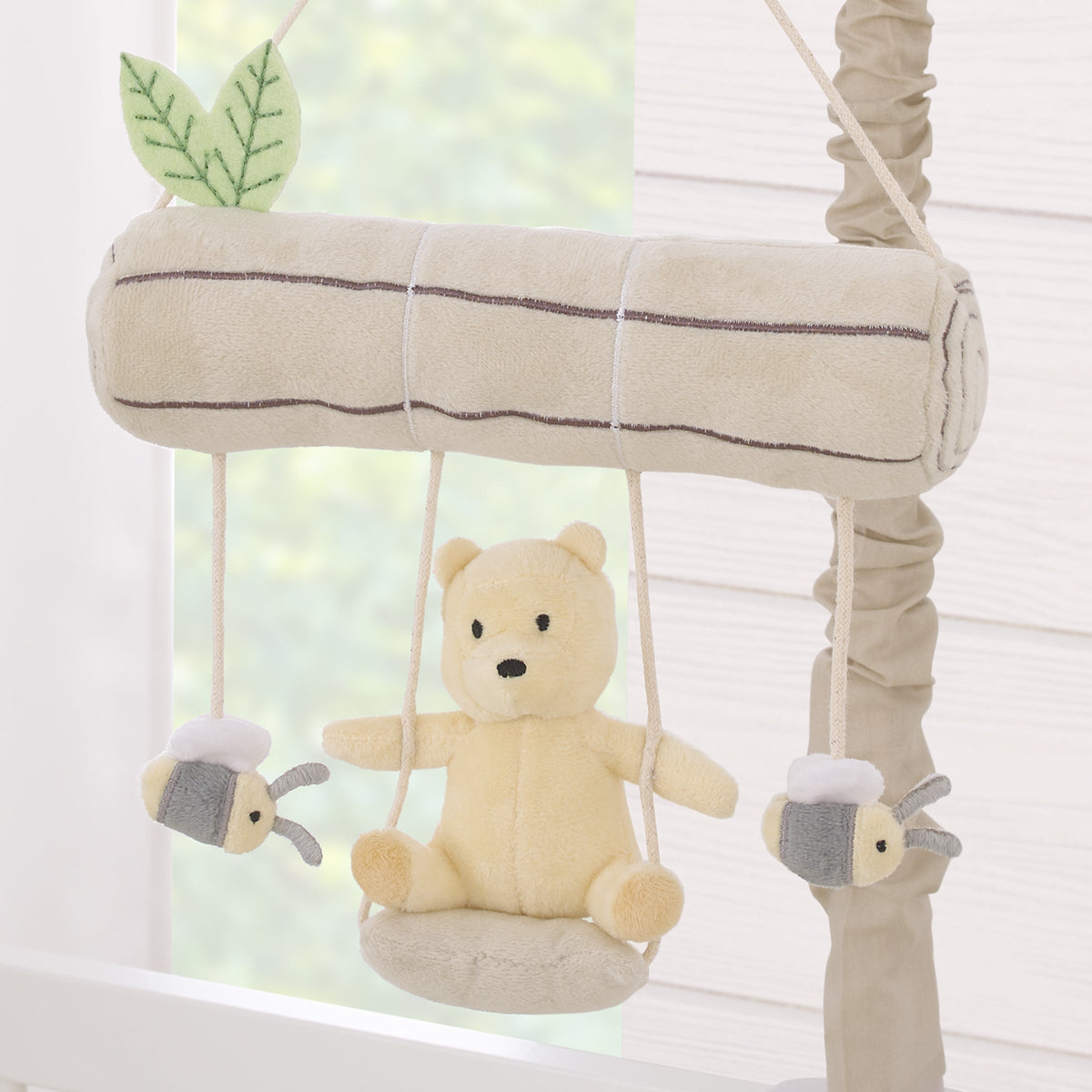 Classic Pooh Naturally Friends Soft Beige Plush Swing and Tree Branch Musical Mobile