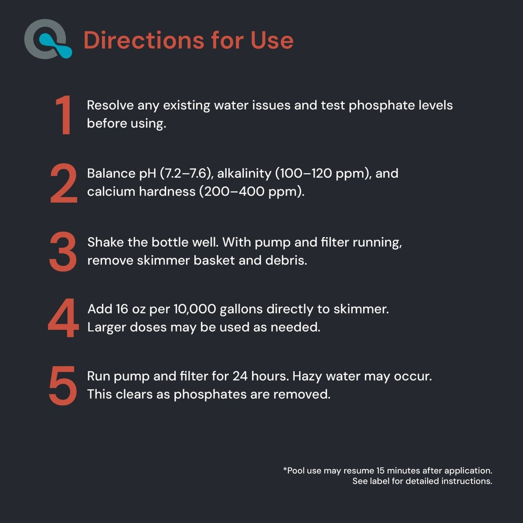 Phosphate Remover for Saltwater Pools